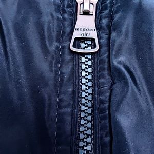 Madden Girl Black Light Fill Mod Bomber Jacket. Med fit.